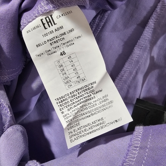 Pinko Crepe Stretch Lavender Suit - Picture 14 of 15